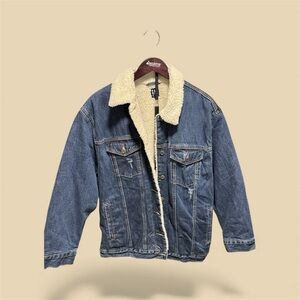 GAP Denim Jacket with Cream Sherpa Lining